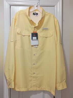 Habitat Pale Banana Performance Shirt New With Tags Large